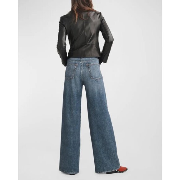 rag & bone Miramar Sofie High Waist Cotton Terry Sweatpant Jeans Kimbr Size 25 - Picture 2 of 9